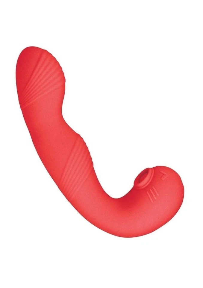 Vibrador de silicona recargable My Secret punto G con estimulador de clítoris Foto 4 de 4