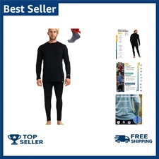 Comfortable Heavyweight Merino Wool Men’s Long Johns & Top - -Round Use