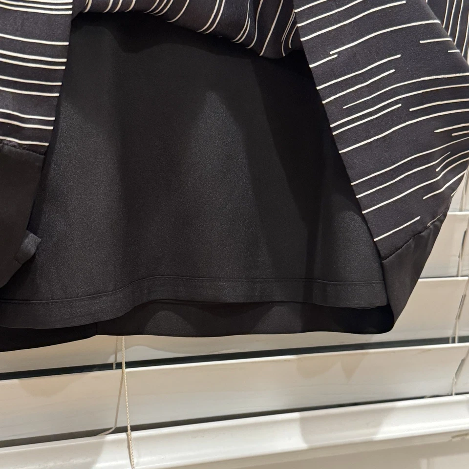 Vestido Vaina JASON WU Miss Wu Negro/Blanco 100% Seda Abstracto Estampado Floral Talla 2 Foto 3 de 4