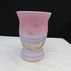 Fenton Blue Burmese Beach Haven Hand Painted Vase Special Order LE 2009 W1408