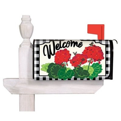 Geranium Plaid Evergreen Mailbox Cover 56760