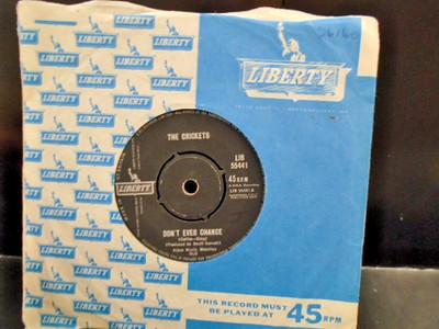 THE CRICKETS '' DON`T EVER CHANGE '' Or. UK LIBERTY EX+COND.IN Or.SL.