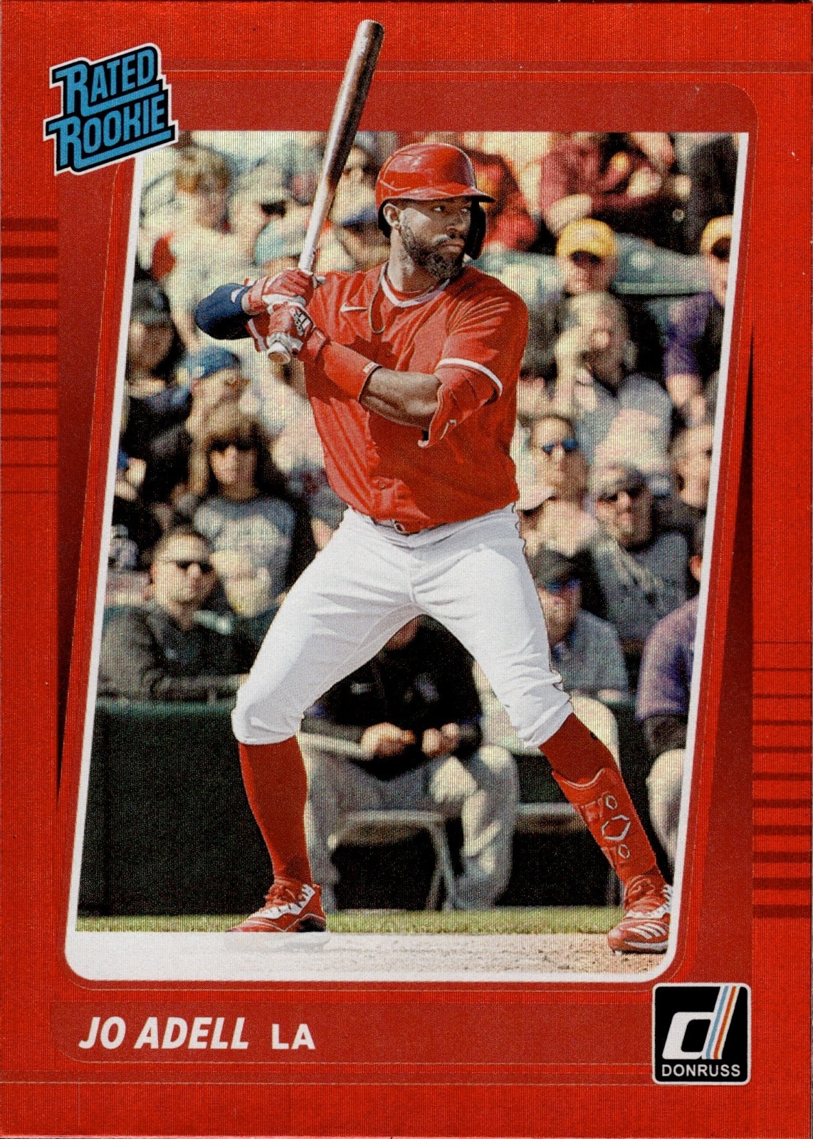 2021 Donruss Red Foil Rated Rookie RC Jo Adell #33 Los Angeles Angels