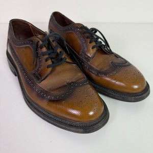 Vintage Nunn Bush Two Tone Brown Wingtip Brogue Oxford Dress Shoes Mens 7.5D USA Brown Wingtip Shoes | Jos A Bank main image 2