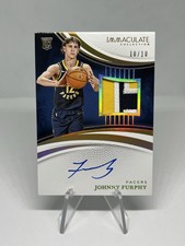 Johnny Furphy 2024 Panini Immaculate #130 Gold Rookie Patch Auto /10 Pacers Card