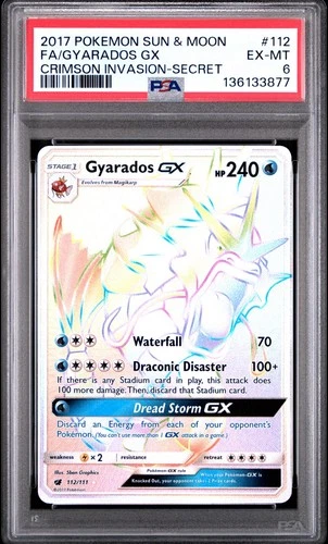 Gyarados GX (Secret) 112/111 Sm-Crimson Invasion PSA 6 W Opportunity For Regrade