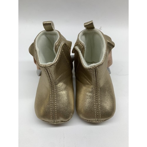 Rising Star Baby Gold Rüschen Stiefel Runde Spitze Slipper 3-6 Monate - Bild 3 von 8