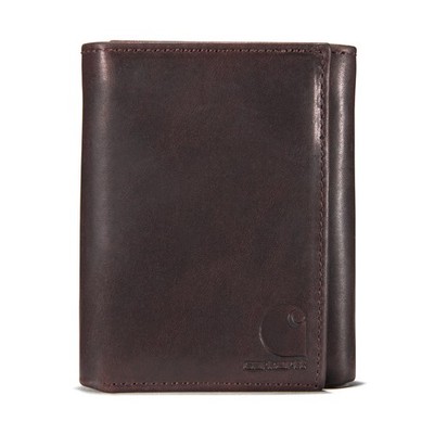 Carhartt Men's Durable Oil Tan Leather Wallets, One Size, 
