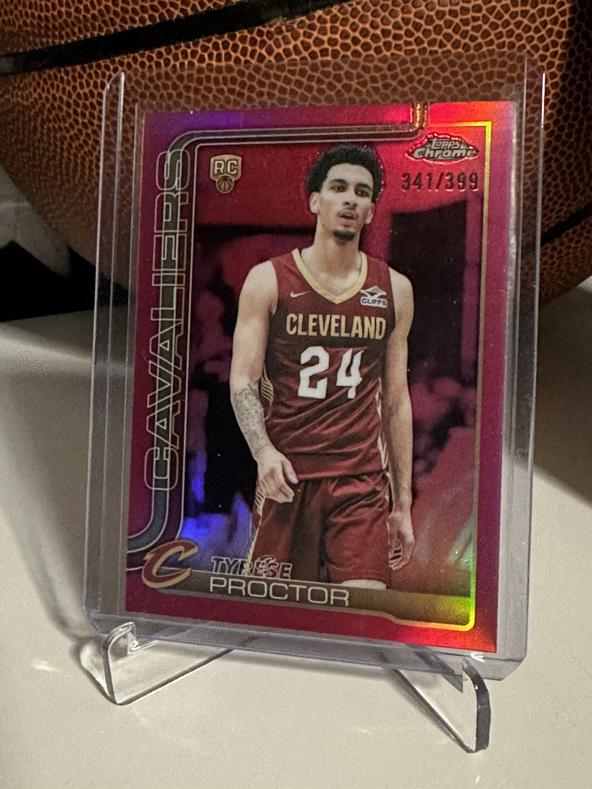 2025-26 Topps Chrome #300 Tyrese Proctor RC Magenta Refractor /399