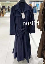 ZARA NEW WOMAN MIDI ZW COLL POPLIN SHIRT DRESS NAVY BLUE XS-XL 8622/654/401