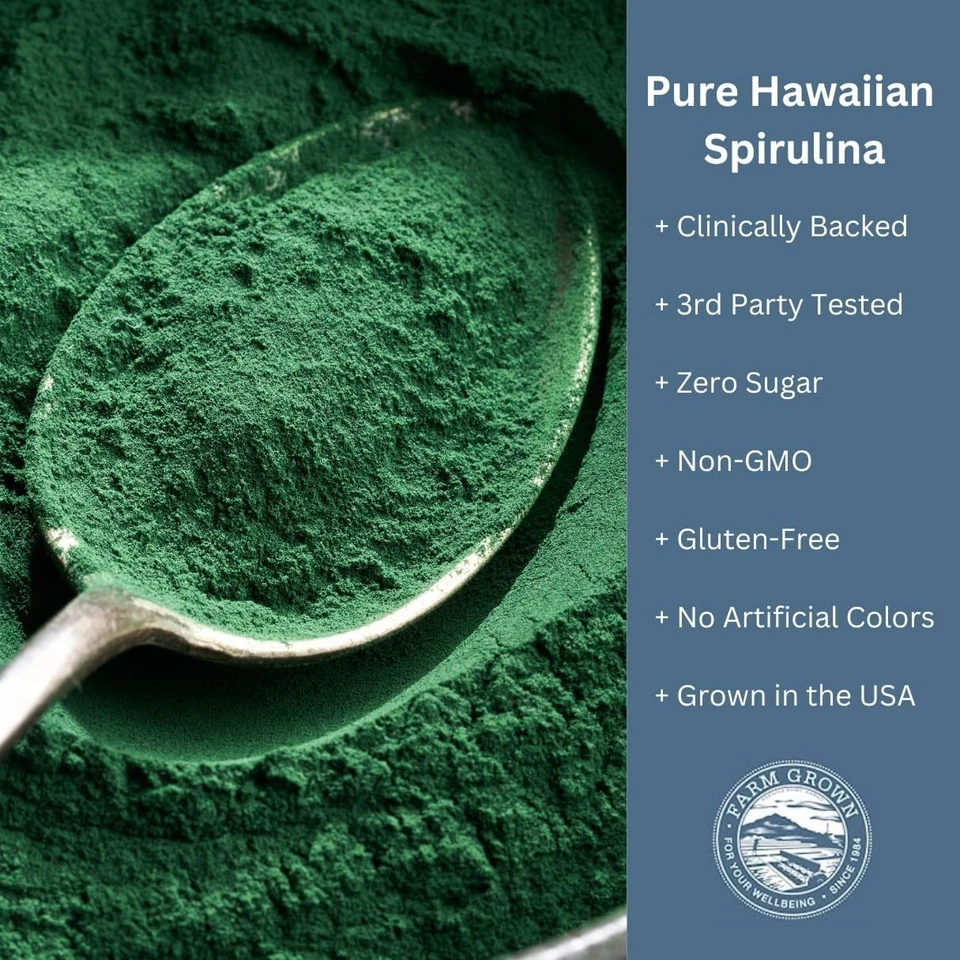 Pure Hawaiian Spirulina 16 Ounce Vegan Herbal Supplement for Immune Health - Image 3 of 4