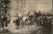 Waterloo Appel June 16 1815 vintage French military art postcard v611