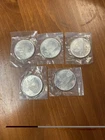 Lot of (5) 1986 Sunshine Mining 1 Troy ounce .999 fine Silver Eagle round