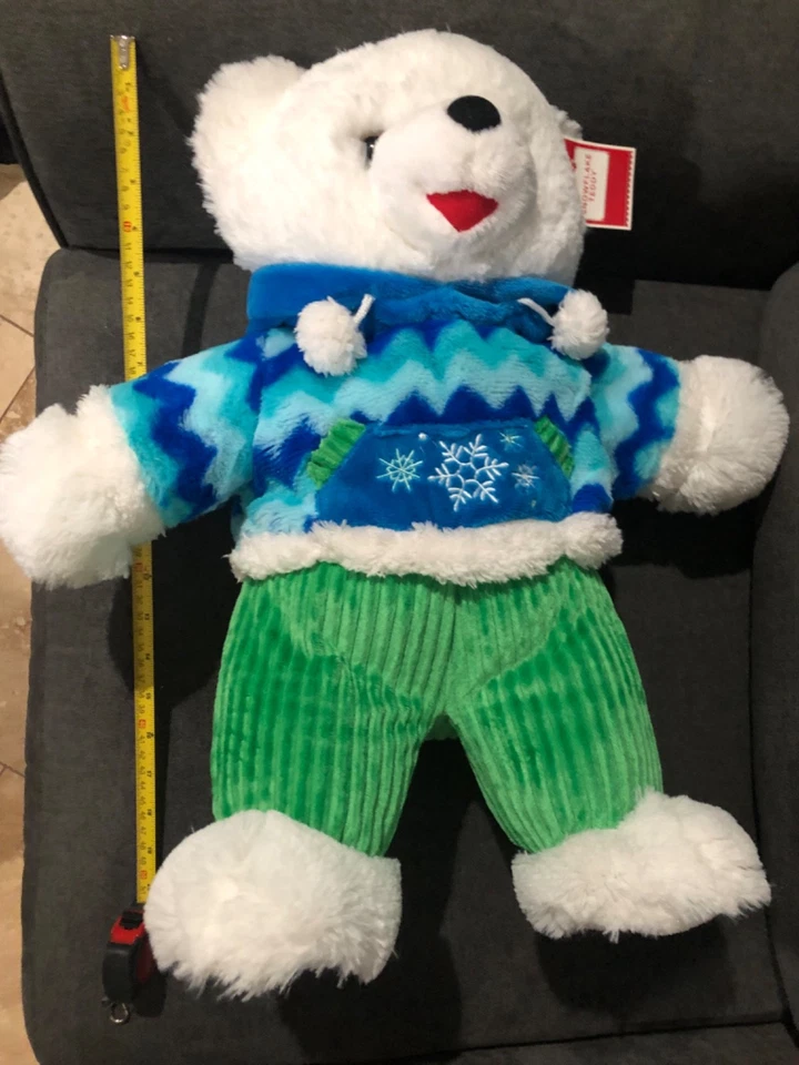 Oso de peluche blanco de vacaciones de Navidad 2016 - grande Foto 3 de 3