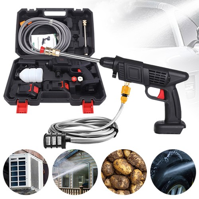 #ad 2Battery Cordless Water Spray Gun Portable High Pressure Car Washer Cleaner W5 $35.25
