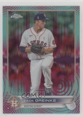 2022 Topps Chrome Sonic Aqua & Pink Pulse Refractor 162/199 Zack Greinke #5 fo7