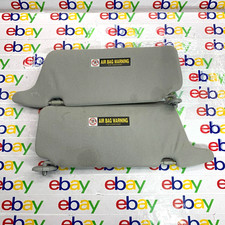 2001 - 2005 Honda Civic Sun Visors Set Pair Driver Passenger Cloth Gray 02 03 04