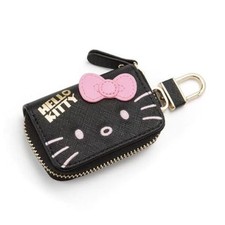 Cartoon Cute Car Remote Key Case,PU Leather Car Key Holder Ring Box,Metal Pink