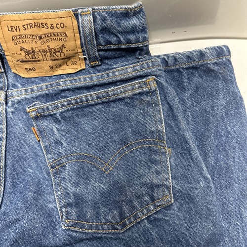 Vintage Levis 40505 0215 Jeans Herren 28W 32L Blau Regular Fit Orange Tab 80s - Bild 4 von 19