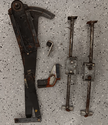 #ad 1969 1970 FORD MUSTANG COUGAR XR7 LT DOOR WINDOW REGULATOR SLIDES HARDWARE OEM $60.00