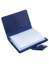 Leather Business Card Holder, 26 Card Slots, RFID Blocking Secure Professiona