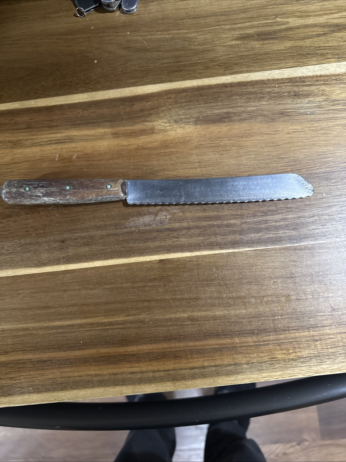 Vintage R.H Forschner Victorinox Bread Knife Slicer Rosewood Free Shipping