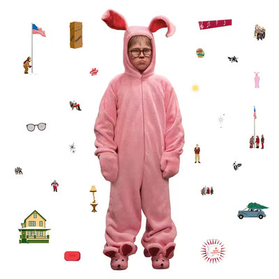 A Christmas Story Ralphie Bunny Suit Removable Pink Giant Wall Decal