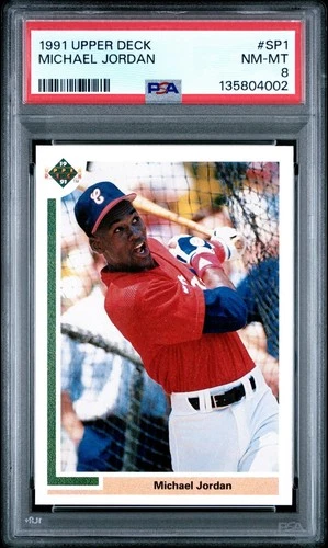 1991 Upper Deck Short Print Michael Jordan #SP1 Graded By PSA 8