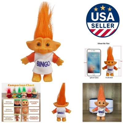 Charming 7.5'' Troll Doll - Retro Design for Collectors and Creative Projects