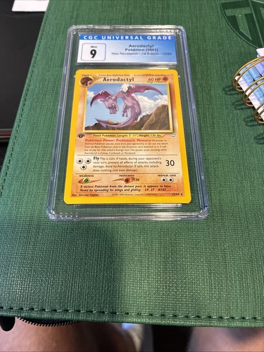 Aerodactyl (1st Edition) graded CGC 9 for sale on eBay