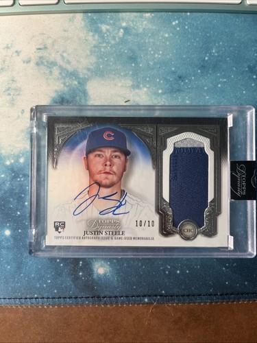 2023 Topps Dynasty Justin Steele Game Used Patch Auto /10 DAP-JS1