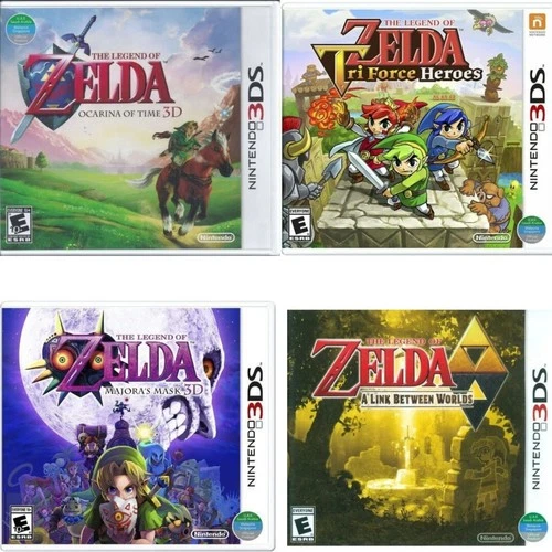 The Legend of Zelda 3DS Ocarina + Majora's + Tri Force + A Link New Huge Bundle