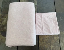 PURE ERA King Size Pink Jersey Knit 100% Cotton Duvet Cover & 1 Pillow Shams