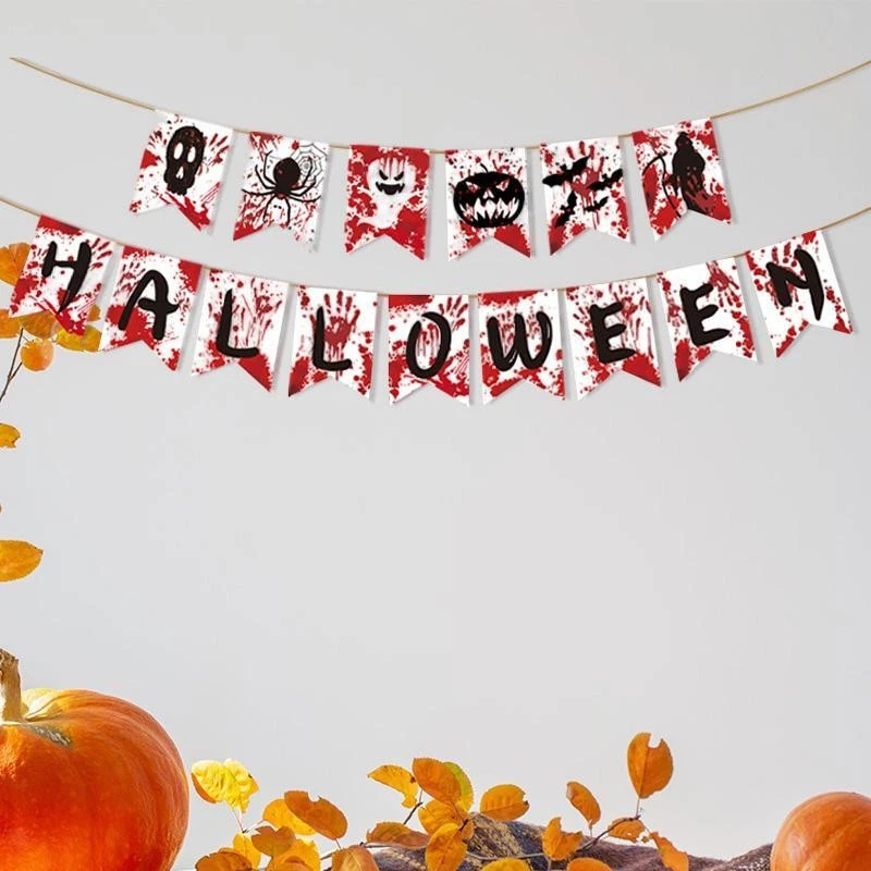 Bannière de Fanion D'Halloween, Décoration Créative pour Cheminée - Photo 4/4
