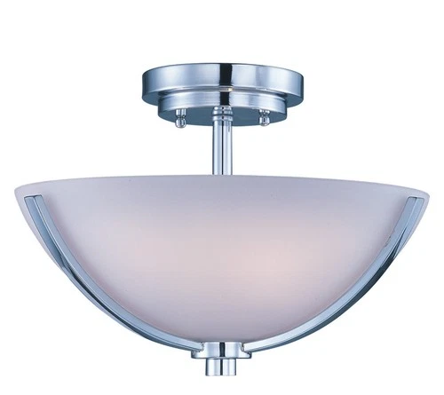 Maxim 20021SWPC Rocco 14" 3-Light Semi-Flush Mount in Polished Chrome - Picture 2 of 2