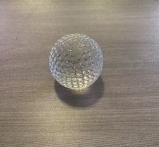 Large Crystal Golf Ball Like Paper Weight - Glass Decor