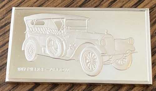 1973 Franklin Mint Sterling Silver Ingot 1000 grains (2.08 TO) 1917 Pierce-Arrow