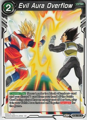 Evil Aura Overflow Uncommon Power Absorbed BT20-136 LP
