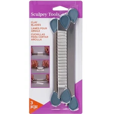 Sculpey Tools: Clay Blades Set of 3, Stainless-Steel, Art Supplies, Adult & Kid