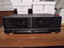 Used Realistic Optimus Sct-49 Dual Cassette Deck For Parts Or Repair Radio Shack