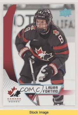 2019 Upper Deck Team Canada Juniors Blue Laura Fortino #55 READ 3a3