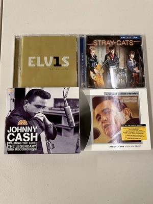 Assorted CDs - Johnny Cash, Elvis, Stray Cats - Used, Good Condition