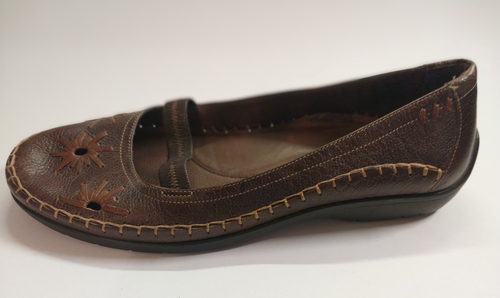 Nurture Damen Leder Mary Jane Ballerinas Größe 9M Boho bequem bestickt skurril - Bild 10 von 15