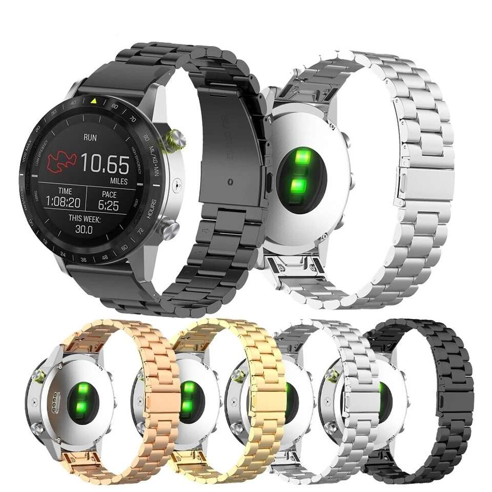 BNBUKLTD® For Garmin Fenix 6 / 6 Pro Strap Stainless Steel Watch Band Quick Release