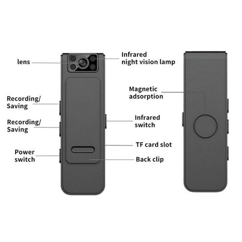 Mini HD 1080P Noise Reduction Camera Portable Wearable Night Vision Recorder NEW - Picture 12 of 14
