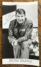 Captain Wally Schirra Jr. Signed  4 x 7 Photo Mercury  Gemini  Apollo  Astronaut