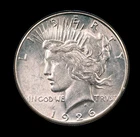 1926-S Peace Silver Dollar – About Uncirculated – Raw Coin – See Photos - #187