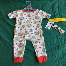NWT Star Wars The Mandalorian Grogu Baby Yoda Cotton Pajamas PJs 2 Piece Set 2T
