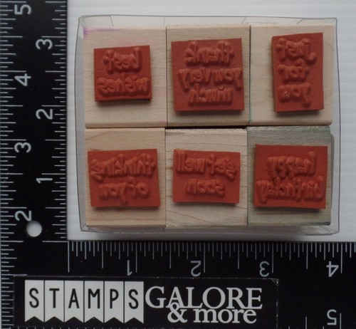 Hero Arts Rubber Stamps SENTIMENTS LL663 SMALL GREETINGS BIRTHDAY THANK YOU #813 - Picture 2 of 4