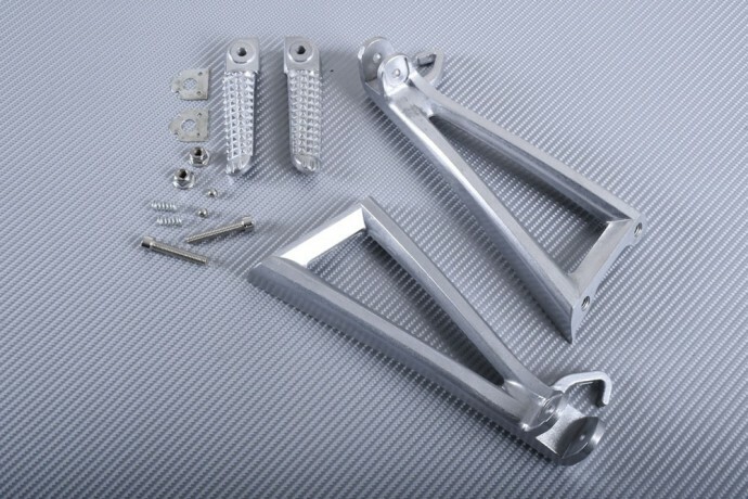 Estriberas anti-glisse pour passager Yamaha YZF R6 2006-2007 alu plata
